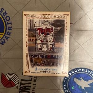 Minnesota twins new stadium opening sketch baseball card